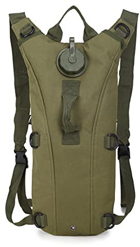 Taktischer Wasserbeutel, 3 Liter, Kamel-Rucksack für Wandern, Outdoor, Camping, Militär, tragbare Trinkrucksäcke, Wandern, Wasserbeutel (Armeegrün)