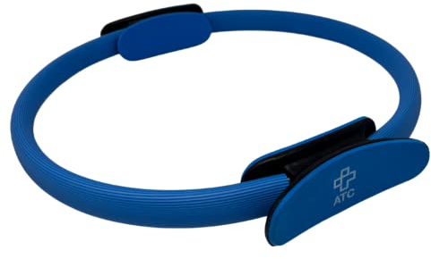 ATC Handels GmbH Pilates Ring 38cm für Widerstandstraining mit rutschfesten Griffen - Trainingsgerät für Core-Training, Zuhause, Yoga und Fitness, blau