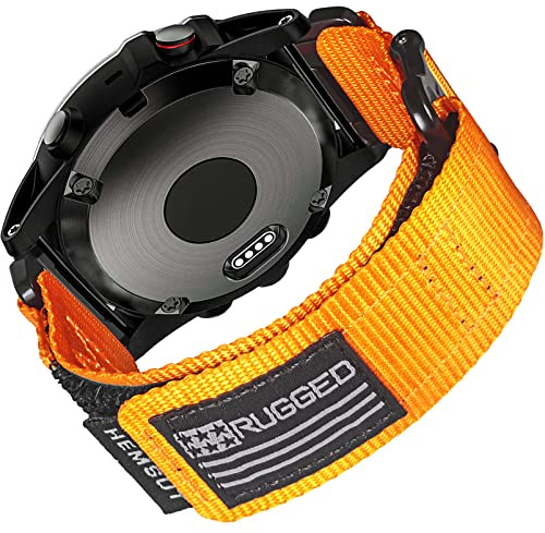 Armband für Garmin,Uhrenarmband Kompatibel mit Garmin superrobustes Nylon-Sportarmband für fēnix/Forerunner/Vivoactive/Approach/MARQ/quatix/D2 Series robustes Ersatzband für Männer
