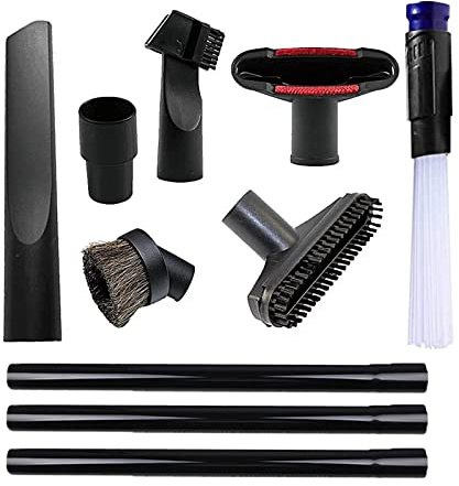 Vacuum Attachments for Shop Vac Accessories 1 1/4 inch & 1 3/8 inch Household Cleaning Kit With Adapter（10 Pcs）