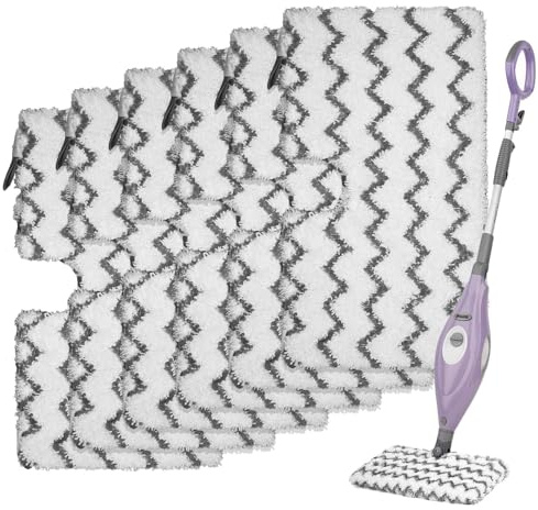 imeccalive 6 Pack S3501 S3601 Steam Mop Replacement Pads for Shark S3501 S3601 S3550 S3801 S3901 S3601D S3801CO S3901D S3455K S2902 SE450 Steam and Scrub Pocket Mop Steamer Pads Washable