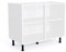 White 1000mm Kitchen Base Cabinet Carcass 18mm Cabinet Only