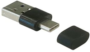 Seenda 2-in-1 USB A and Type C Receiver Connector for JPX006 Wireless Backlit Keyboard and Mouse Set, Black