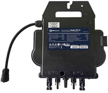 APsystems EZ1-M 600W Mikro-Wechselrichter mit WiFi und Bluetooth 600W PV VDE zertifiziert Plug & Play Ideal für Solaranlagen auf Balkonen