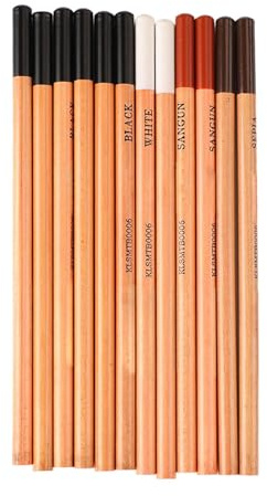 Lápiz de dibujo de carbono, lápiz de dibujo de afilado rápido, práctico, irrompible, limpio, amplia gama de usos, 12 piezas para uso doméstico