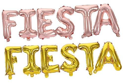 VICASKY 2sätze Fiesta Ballons Aus Aluminiumfolie Dekorative Geburtstagsballons Und Roségold Für Partys Und Feiern Für Familienfotos Und Festliche Anlässe