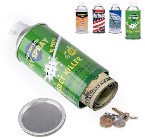 Diversion Safe Fack Can with Secret Compartment- Large Capacity Hidden Storage for Cash, Jewelry and Valuables (Green)