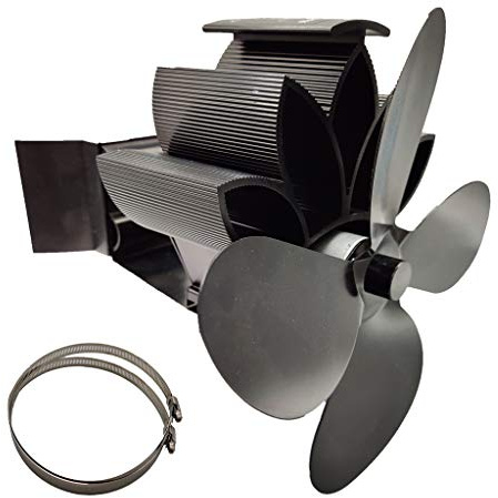 4 wärmebetriebener Ofenventilator für Holzscheite, größerer Kamin, für Holzbrenner, leises Gebläse, Balg