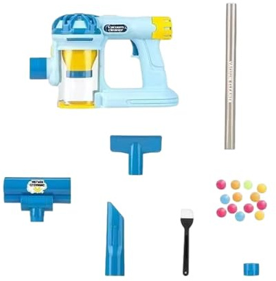 SZLIFE Aspirapolvere Giocattolo per Bambini, 3 in 1, aspirazione, Giocattolo educativo, Gioco di Ruolo per Bambine e Bambini dai 4 ai 6 Anni, Blu