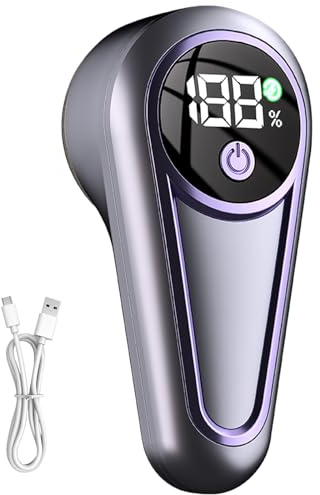 Fabric Shaver, 6-Blade LED Display Bobble Remover for Clothes, Electric Lint Remover for Clothes, Upholstery, Furniture