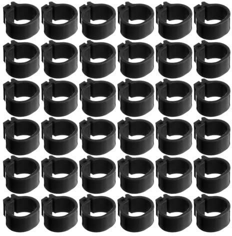 UPKOCH 100 Anneaux de Patte pour Pigeons en Plastique Noir Léger Clip Identification pour Élevage et Gestion Avicole