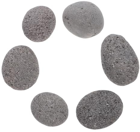 FUNOMOCYA Sacco Pietre Laviche Naturali per Stufa e Fire Pit Pietre Decorative Resistenti e Riutilizzabili per Arredamento Esterno e Interno per Barbecue e Bracieri