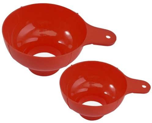 BEAMARKER 2 pz 2 misure Imbuto di Plastica A Bocca Larga Imbuti per Riempire Barattoli di Vetro per Cucinare per Riempire Bottiglie Da Cucina Trasferire Ingredienti Liquidi Secchi Olio Chicchi di Caff