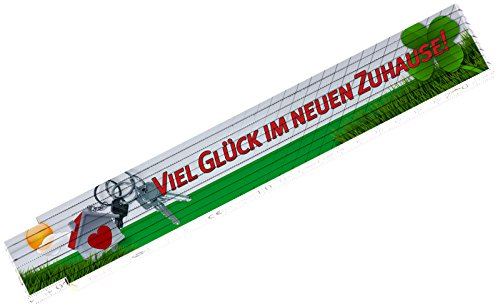 Zollstock Viel Glück im neuen Zuhause ADGA Meterstab 2m Geschenk Hausbau Richtfest Haus