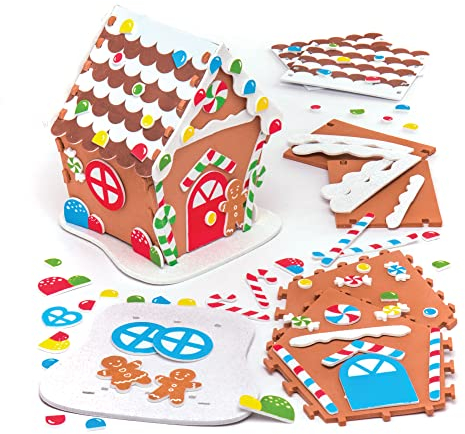 Kit Casette di Pan di Zenzero Baker Ross (confezione da 2)- Creativi articoli natalizi e artigianali per bambini da realizzare e decorare.
