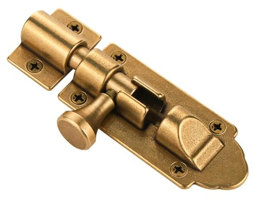 Runningfish Antike Dornschließe aus massivem Messing, verdickte Türriegel Bronze-Upgrade