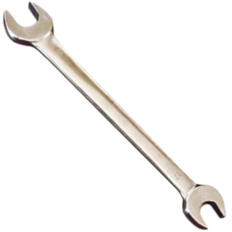 WEDO Chiave a forchetta doppia in acciaio inox con estremità aperta, chiave inglese, resistente alla corrosione, antiruggine, 27 x 30 mm