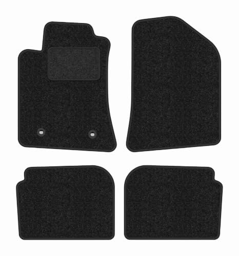 Velours-Fußmatten passend für Toyota Avensis II T25 2003-2009, Anthrazit | passend für Kombi/Liftback/Limousine; Velours-Teppich (Polypropylen), ca. 6,5 mm