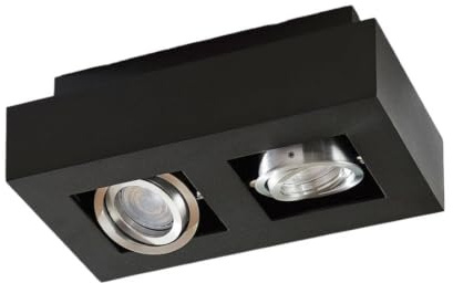 Arcchio Strahler Vince (Modern) in Schwarz aus Aluminium (2 flammig, GU10) - Deckenlampe Deckenleuchte Lampe Spot Flurleuchte