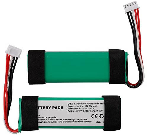 E-yiiviil Replacement Battery JBL Charge 3 Compatible with JBL Charge 3 2016 Version GSP1029102A