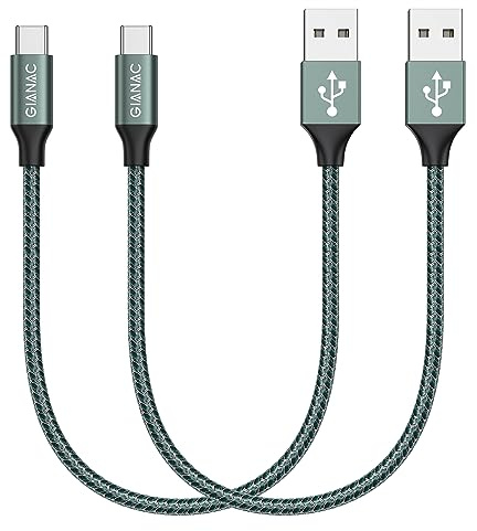 GIANAC USB C Kabel, [2 Stück 0.5m] 3.1A Ladekabel USB C Ladekabel | USB A auf USB C Schnellladekabel für iPhone 17 Pro Max/16/15 Serie Samsung Galaxy S23 S22 Note 10 Google Pixel 7 Xiaomi