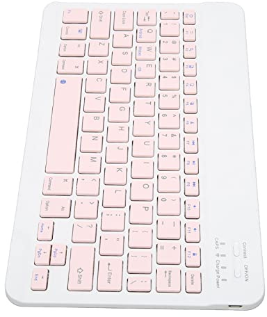 Mini Teclado Inalámbrico, Teclado Ultrafino de Estructura de Tijera de 10 Pulgadas, Teclado Portátil de Escritura Precisa Bluetooth V3.0 Apto para Win, para OS X, para Android(Rosa)