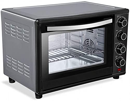 RKYRRKI Horno Solo Horno De Microondas En Silver Tact Horno Individual Eléctrico Integrado - Cocina De Horno Halógeno De Convección Premium De Acero Inoxidable Ideal para Asar, Hornear Útil