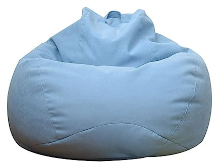Sitzsack-Stuhlbezug nur ohne Füllung für Kinder und Erwachsene – Stofftier-Aufbewahrung, Plüschtier-Sitzsack-Bezug – bequem, waschbar, weiches Leinen, für den Innenbereich