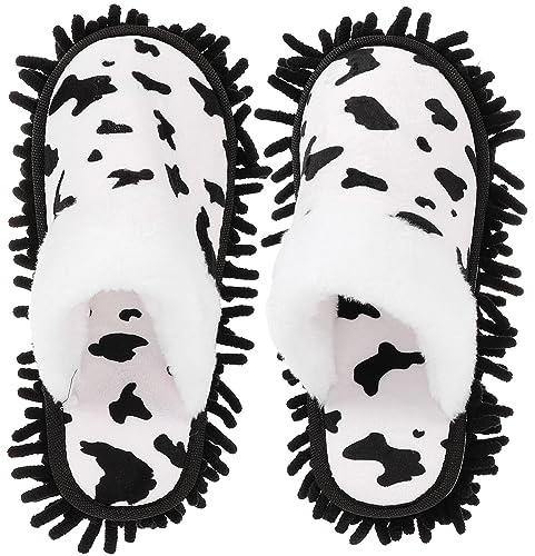 Healvian 1par Zapatillas Mop Lavables Para Limpieza De Pisos Pantuflas Prácticas Microfibra Para Barrer y Trapear Zapatillas Antideslizantes Efectivas y Reutilizables Para Hogar Diseño De