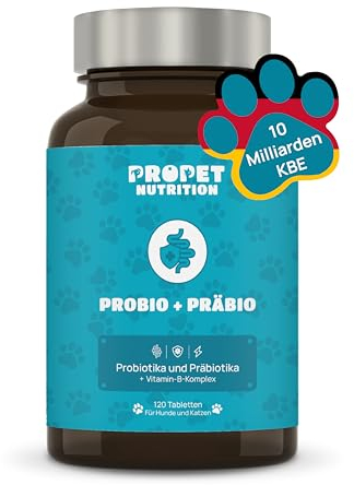 Probiotici per Cani. 10 Miliardi UFC. Probiotici 11 Diversi Ceppi + Prebiotici + Vitamine B Complex. 120 Compresse. Fermenti Lattici Cane. Diarrea Cane. Probiotico Digestivo per Cani