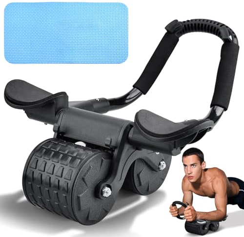 Bauchroller, Bauchtrainer, AB Roller Bauchtrainer, Bauchroller Bauchmuskeltrainer, Fitnessgeräte für Bauchmuskeltraining, Bauchtrainer mit Kniematte