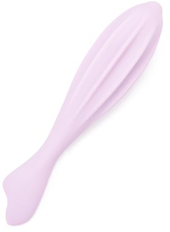 Silicone Roller Visage, Massage Visage, Rouleau Facial Élégant et Simple en Forme de Masseur Visage Poire Raffermir la Peau et Soulager les Muscles, Élimine Les Poches Des Yeux(Violet)