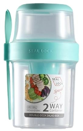 Shake-And-Go - Shaker per insalata, contenitore per insalata con supporto per condimenti, contenitore per insalata sana da 29/1020,6 g, tazza per preparare pasti sani, per in forma l'insalata