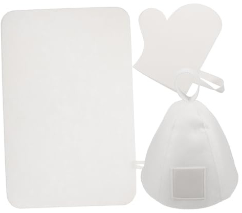 GLSTOY 1juego Sombrero y Guantes De Fieltro Para Sauna Set De Accesorios Protector De Cabello Para Hombres y Mujeres