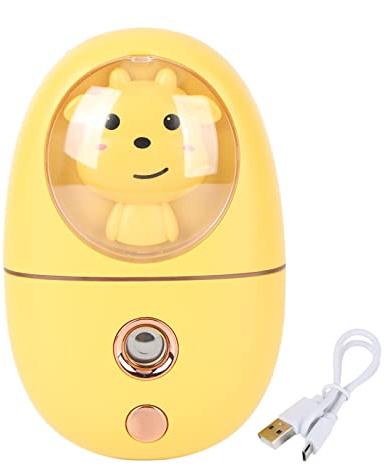 Gesichtsnebelsprüher, Niedliches Tier, USB Wiederaufladbar, Mini-Gesicht, Tragbarer Gesichtsdampfer, Mini-Tier-Augenbefeuchter für Reisen, 35 Ml, 500 MAh, Rosa Dampfer (YELLOW)