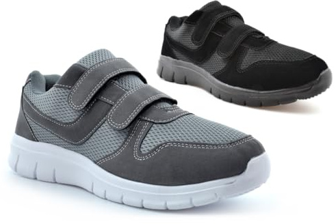 Mens Wide Fit Trainers Mens Wide Fit Shoes E Shoes E Width Shoes E Width Trainers Lightweight Trainers Lightweight Shoes Mens E Fit Trainers Touch Fastening (E Fitting) 10 UK Black