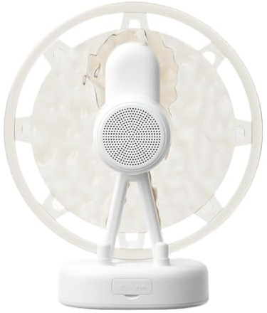 Ronyme Noria Bt altavoz atmósfera luz nocturna agua efecto de luz ondulada regalo ornamental altavoz de escritorio para el hogar interior, Blanco