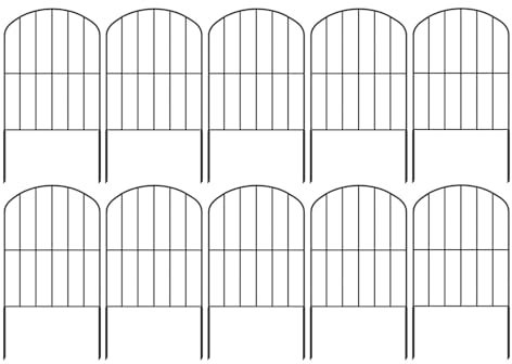 Clôture de barrière pour animaux – 10 pièces de clôture de jardin en fer forgé | Bordure de clôture en métal antirouille pour cour de jardin, clôture de parterre de fleurs, convient pour cour, jardin