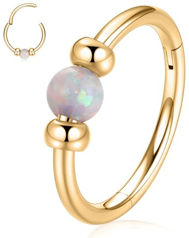AROWRO Nasenring Tragus Helix Conch Rook Daith Piercing Schmuck Septum Schmuck Knorpel-Ohrring 316L Chirurgenstahl Nasenringe Hoop Septum Ring