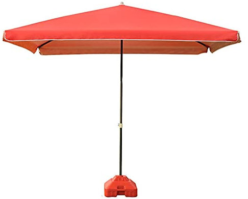 HUIBBGO Parasol de Plage rectangulaire, 250 cm, Tissu Polyester imperméable, Hauteur réglable, pour Jardin et terrasse