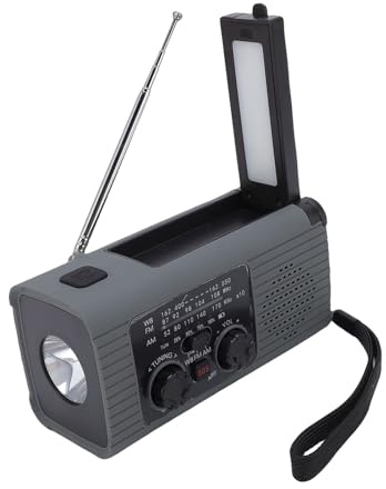 Emergency Crank Weather Radio, 4000 -mAh Solar Powered NOAA AM FM Wetterradio mit LED -Taschenlampe und Handy -Ladegerät für Innen- / Outdoor -Notfälle