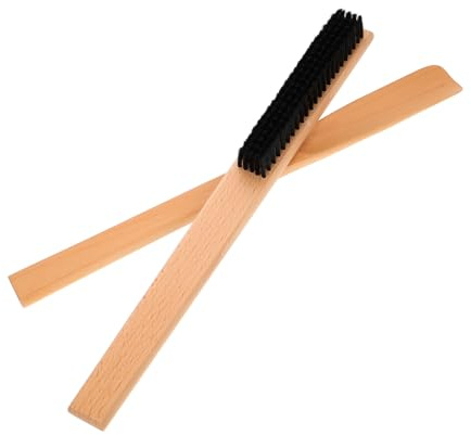 FRCOLOR Holzbürsten und Vielseitige Reinigung mit Langem Griff Inklusive Schuhanzieher 2 Stück und Kleiderbürste für Schuhpflege im Hotel und Gästezimmer