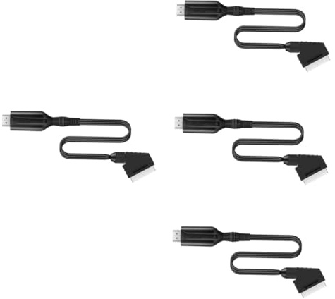 DIYEAH 4 Pièces Adaptateur Scart vers Câble de Conversion Audio Convertisseur Scart vers Numérique pour Tv et Enregistreurs Dvd