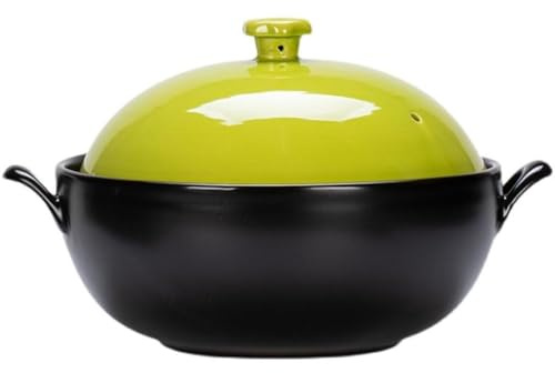 Keramik-Auflauftopf mit Deckel, moderner Schmortopf für Suppe, Nudeln, Reis und mehr, Gas-, Elektro- und Induktionsgeeignet