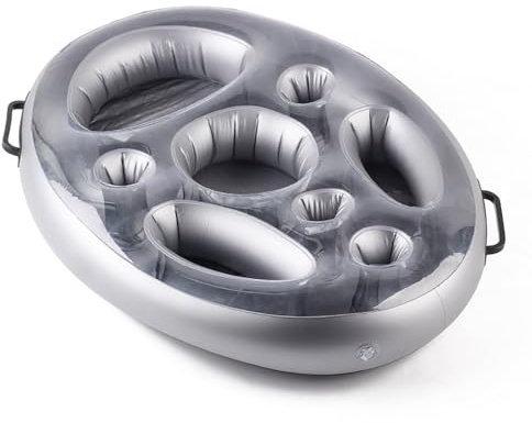 Plateau Flottant Piscine Grande Capacité, Bac à Glaçons Lottante pour Bar Flottant pour Piscine, pour Bière, vin, Snacks et Fêtes Autour de la Piscine