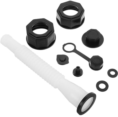 MUELODSIC Kit di Ricambio Beccuccio Flessibile per Tanica Carburante con Ugello Antigoccia e Tappi Ventilati Tubo Filettato Resistente per Benzina e Gasolio Accessorio per Contenitori