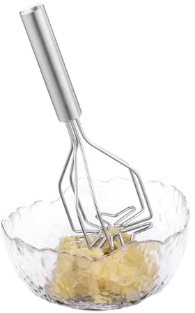 Presse-purée en acier inoxydable avec poignée épaisse, passe au lave-vaisselle, meilleur outil de cuisine, hachoir à pommes de terre pour patates douces, haricots, robuste