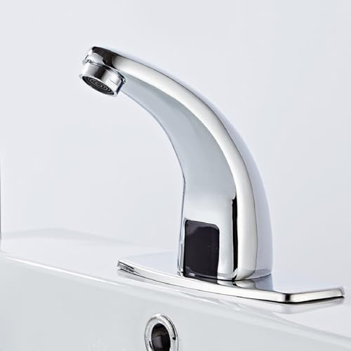Luocute Sensor Faucet, Infrared Motion Sensor Bathroom Sink Faucet with Soft Water Dispensing and Energy Saving, Multifunctional High Sensitivity Handsfree Basin Tap for Commercial