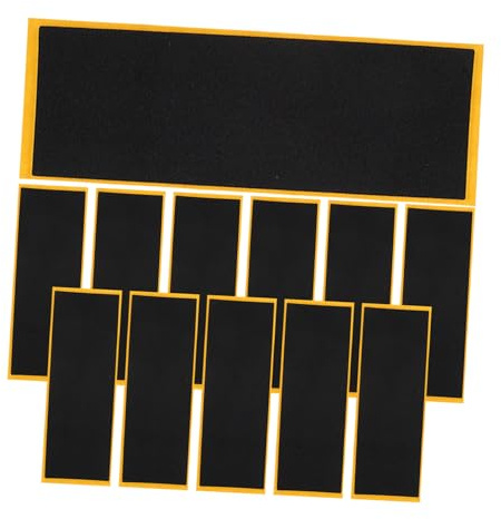Toyvian 12 Piezas Cinta Antideslizante de Espuma para Patinete de Dedos Accesorio Duradero para Fingerboard Adhesiva y Práctica Negro