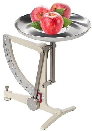 Balance de cuisine mécanique, balance en métal de 1 kg, sans piles, pendule en acier inoxydable, plateau en aluminium, idéale pour la recherche scientifique et la mesure des aliments